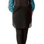 Nicole Miller Abstract Print High Low Sheer Blouse Photo 2