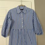 Quince  Striped Blue White Shirt Maxi Dress Closet Staple Basic Modest Photo 3
