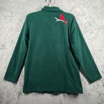 Quacker Factory  Shirt S Green Cardinal Fleece Snowflakes Cozy Holiday Christmas Photo 2