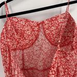 Lily White Lily Rose Women's Floral Smocked Molded Cup Sun Tank Maxi Dress Red XXL 2X Photo 7