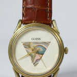 Guess  Vintage Gold Tone Womens Watch Mother of Pearl Triangle Dial Photo 0