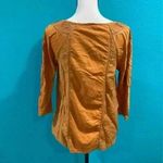 Deletta Anthropologie  dark mustard orange blouse in size small Photo 1