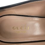Gucci  Double GG Logo Square Toe Slip On Leather Loafer Black Size 38 Photo 11