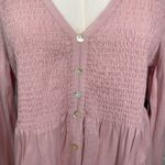 Jolie & Joy Pink Smocked Peplum Top Size 3X Photo 1