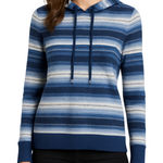 Ralph Lauren Lauren  Sweater Women M Hoodie‎ Striped Lightweight Knit Top Vintage Photo 0