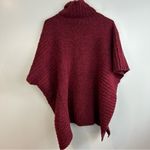 Athleta  Donegal Passage Cowl Neck Red Wool Blend Poncho/Sweater Size S/M Photo 5