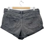 Free People Romeo Rolled Denim Cutoff Jean Shorts in Black Wash Size 31| 12 Photo 2