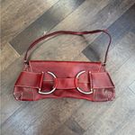 Beginning Boutique red genuine leather horsebit shoulder bag Photo 1