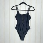 Kendall + Kylie Black Logo Print Strap One-piece 702 Photo 1