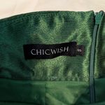 Chicwish Emerald Belted Texture Flare Maxi Skirt Size S Photo 7
