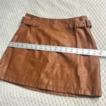 Free People  Charli Mini Skirt Women's 0 Brown Vegan Leather Buckle Zip Photo 7