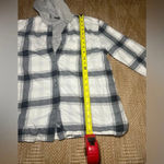 Eddie Bauer Women's Flannel Long Sleeve Hoodie Shirt, Grey, Size S Photo 6