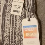 White And Tan Patterned Romper Photo 2