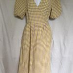 Topshop New  Seersucker Check Short Sleeve Midi Wrap Dress Lime Lilac Size 2 Photo 5