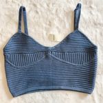 Aerie NWT  Blue Cropped Sweater Corset Tank - Size: Small Photo 1