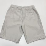 Athleta Shorts Women 4 Cream Grey Farallon Bermuda Drawstring Pockets Casual Photo 3