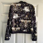 Womens Baroque Print Fashion Pants & Jacket Set Black & Gold Size M Size M Photo 1