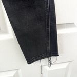 Gap Denim Washed Black Vintage High Rise Slim Jeans Open Raw Ankle Hem 28 Short Photo 7