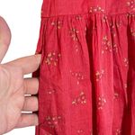 Free People NWT Women’s Bella Mae Boho Red Floral Midi Shirt Dress Photo 5