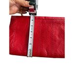 Saks 5th Avenue SAKS FIFTH AVENUE Vintage Red Eel Skin Clutch Handbag Photo 6