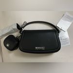 Lululemon NWT Leather Alternative Cactus Mini Bag 1.2L Black & Silver Hardware Photo 8