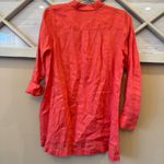 J. Jill‎ Love Linen Essential Shirt Small Coral Pink 100% Linen Button Front Top Photo 3