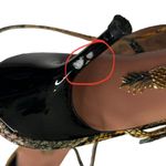 Aquazzura Carolyne Snakeskin Sandals Women’s Size 9 Yellow Strappy Heel Flawed Photo 9