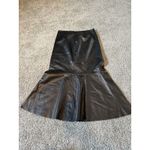 Dana Buchman  Women's Black Leather Fit and Flare Skirt Size 8 Photo 10