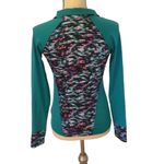 Champion  Blue Pink Blurred Workout Top Sleeve C9 Size Juniors Large Teal Running Photo 1