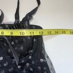 Victoria's Secret Victoria’s Secret Vintage Black Printed Tie Front Babydoll Lingerie Top 34B Photo 6
