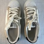 Tory Burch Good Luck Trainer Women’s Sneakers White Tan Suede Leather Size 7.5 Photo 4