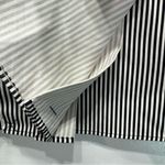 Navy and Ivory Striped Wrap Skirt Button Detail & Sash Tie by Work to Weekend Blue Size 14 Photo 6