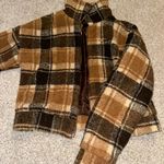 Zaful Plaid Teddy Jacket Photo 0