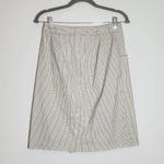 Banana Republic  Cream Pinstripe Wrap Skirt Size 0 Preppy Mini Skirt Photo 4