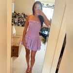 NBD  Strapless Mini Dress Lilac ruched small Photo 7