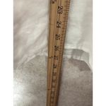 August Silk Womens Top Linen Blend White 3/4 Sleeve Tie Neck Medium Flowy Resort Photo 5