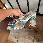 Liliana Floral Block Heel Sandals with gold chain detail 8.5 Photo 5