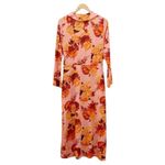 ASOS DESIGN Retro Paneled Maxi Shirt Dress 70s Coral Bloom Print Women’s Size 6 Photo 1