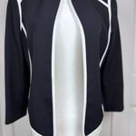 Kasper  Black White Trim Blazer ClassicWardrobe QuietLuxury OfficeCore Workwear 8 Photo 1