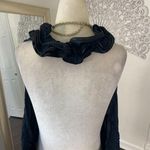 Early 2000's Black Cotton Ruffle Frilly Gothic Halter Top Plus Size 2X / XXL Photo 4