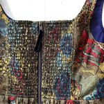 Anthropologie By  Sallie Metallic Jacquard Peplum Top  Multicolor Size 6 Photo 8