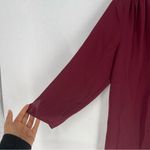 NYDJ ‎ 3/4 Perfect Pintuck Blouse Grenache Chiffon NWT Size S Photo 2