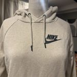 Nike  Hooded Sweatshirt Women’s Small Cream Color Black Logo Photo 1