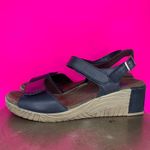 Wolky Black Leather Wedge Heel Ankle Strap Sandal Sz 41 Photo 2