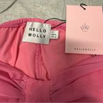 Hello Molly Women’s New Pink Mesh Cropped Long Sleeve Blouse Size Small Photo 5