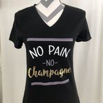 Athletic Works No Pain No Champagne Black T-shirt - M-  Athletic Photo 2