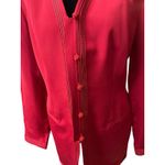 Ann Taylor Vintage 80s Silk Jacket Blazer Size 6 Red Lined Office Preppy Photo 8
