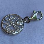 Silver "June Mom" Charm With Lobster Clasp & Rhinestone Heart Accent Photo 3