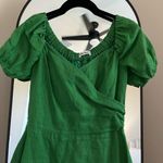 Reformation  Vibrant Green Wrap Dress Photo 2