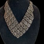 Neiman Marcus - #405 Pewter and Onyx Statement Necklace Photo 1